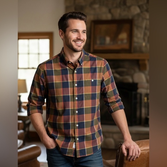 Orvis Other - Orvis Wrinkle Free Classic Fit Tartan Plaid Button Down Shirt Mens Size Large